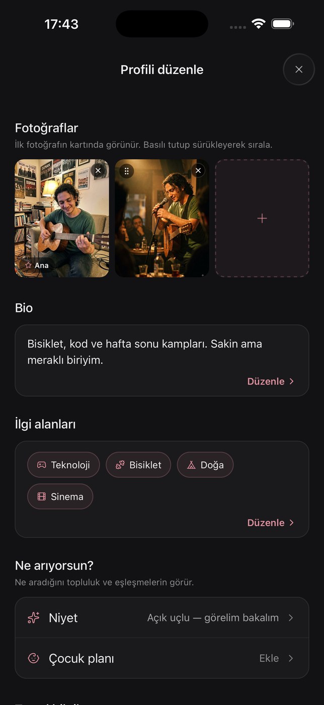 Profilini doldur